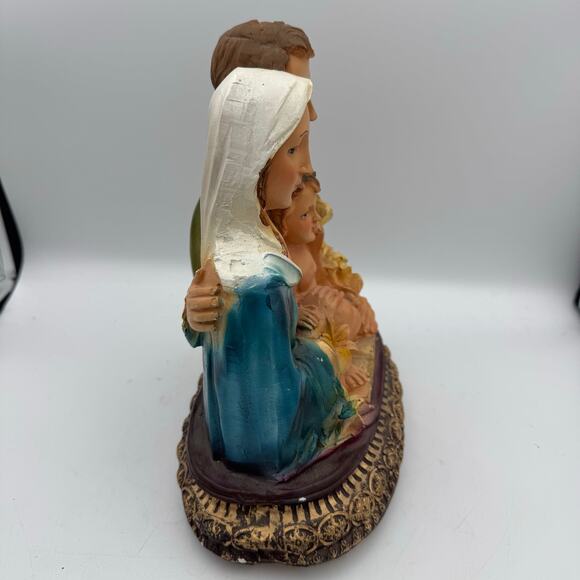 Vintage Holy Family Statue Jesus Mary Joseph Catholic Nativity Figurine Decor - Picture 6 of 10